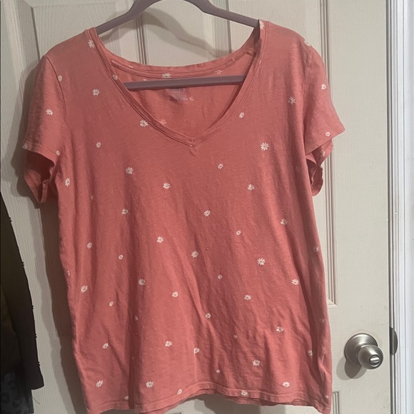 PINK Victoria's Secret Tops - PINK Victoria's Secret Coral Floral Short Sleeve Tee